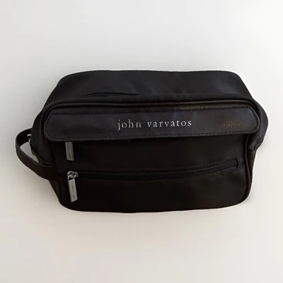 Bolso de Viaje JOHN VARVATOS Para Hombres Marrón Artículos de Aseo Marrón Minimalista Logo Diseñador Foto 1 de 4