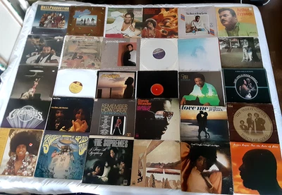 Lot of 30 70's R&B Soul Funk Vinyl Lp Record Albums Stevie Wonder Diana Ross Foto 1 de 4