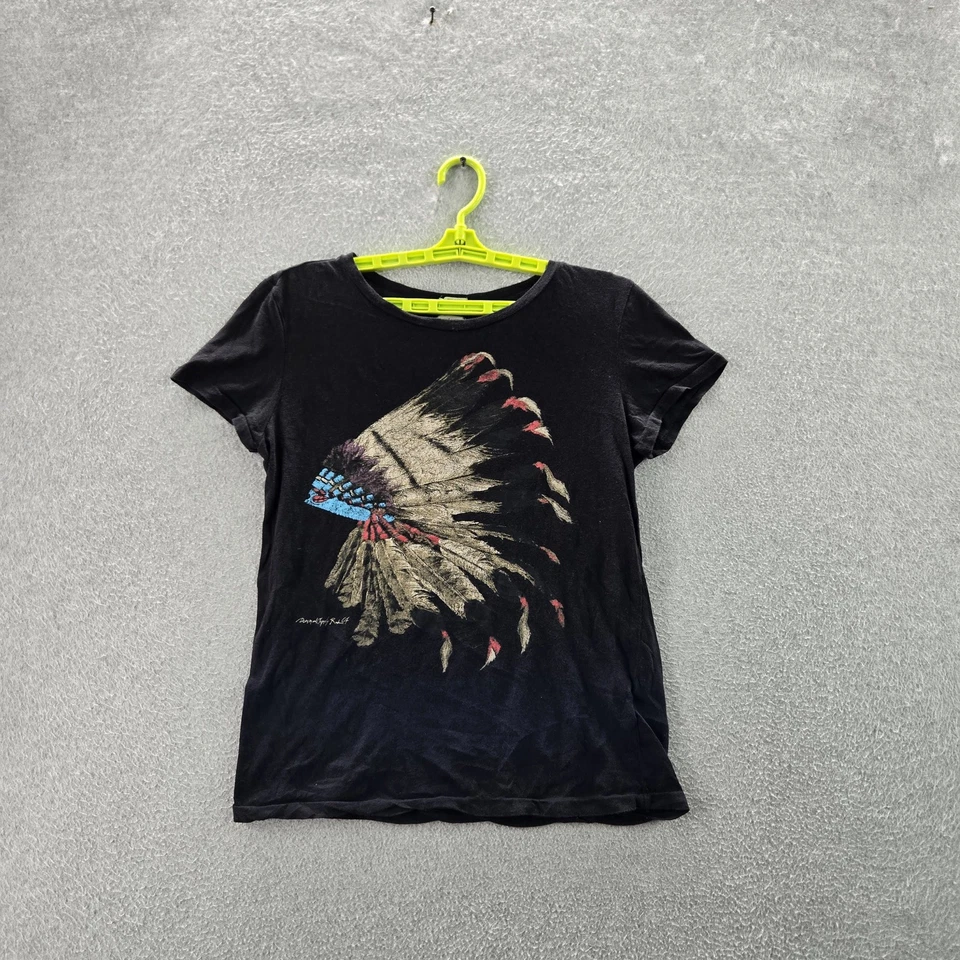 Camisa Pullover Denim & Supply Ralph Lauren Mujer S Negra Estampado Gráfico Cuello Redondo Foto 1 de 4