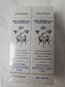 Pack Of 2 - OceAura Pure Herbal Tattoo Dissolving Gel 1 Oz. NEW - Picture 1 of 3