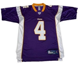 Reebok Minnesota Vikings Brett Favre Men’s Jersey #4 On Field Purple Gold NFL - Picture 1 of 11