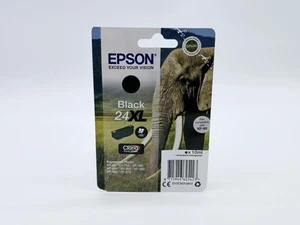 ⭐️ Genuine EPSON 24XL BLACK Printer INK CARTRIDGE Expression Photo SEALED ⭐️ - Picture 1 of 3