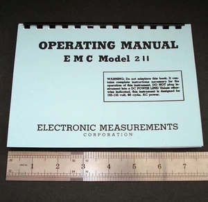 Manual and Test Data for EMC Model 211 Tube Testers, Dated 1960 5.5x8" format - Picture 1 of 1