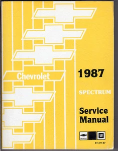 1987 Chevrolet SPECTRUM Factory Shop Service Manual ST 371-87 OEM GM Repair - Picture 1 of 1