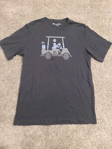 Travis Mathew T Shirt Mens Large Golf Cart Graphic Print Short Sleeve Black 