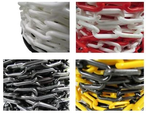 Clôture chaîne barrière de sécurité en plastique 25M (décorative différentes couleurs et tailles) - Photo 1 sur 13