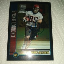 Matt Schobel 2002 Bowman Chrome Autograph Rookie #242 Bengals TCU Horned Frogs