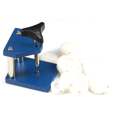 Caja y Cristal Micro Pequeña Prensa 12 Troqueles Relojeros Reloj Cierre Trasero Herramienta NUEVO Foto 1 de 3