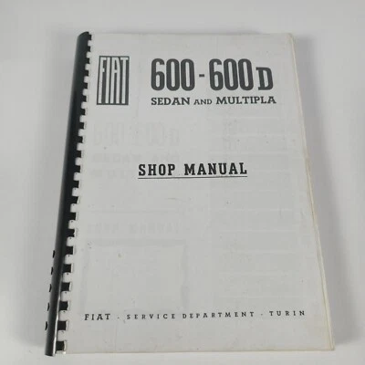 Fiat 600-600D Sedan and Multipla Shop Manual - Imagem 1 de 4