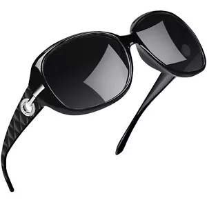 Joopin Big Sonnenbrille für Frauen Trendy Rechteckig Schwarz Schirme Damen Große Su... - Bild 1 von 5