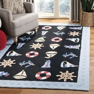 Safavieh Chelsea BLACK 6' X 9' Area Rug - HK239B-6 - Picture 1 of 3