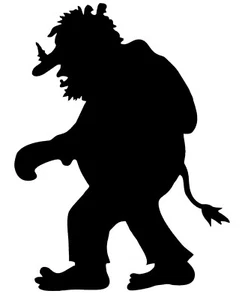 Troll aus der nordischen Mythologie, Modell 1, aus 3mm Stahl 30cm-100cm Deko - Bild 1 von 1