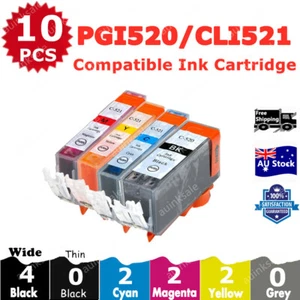10X Compatible Ink PGI-520 CLI-521 For Canon PIXMA MP980 MP990 MP550 MP620 MX860 - Picture 1 of 6