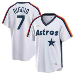 Houston Astros Craig Biggio #7 Nike Home Cooperstown Collection MLB Jersey SZ L - Picture 1 of 7