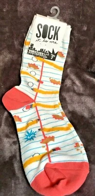 Nuevo con etiquetas Calcetines Sock It To Me Pencil Me In Crew Blanco Amarillo Escuela Foto 1 de 4