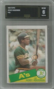 Topps 115 1985 Rickey Henderson Oakland Athletics ¡Excelente clasificación! - Imagen 1 de 1