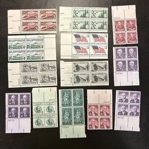 58-60 MNH Plate Block Lot 1100 1104 1106 1117 1130 1132-3 1138 1149 1161 1170-2 - Picture 1 of 14