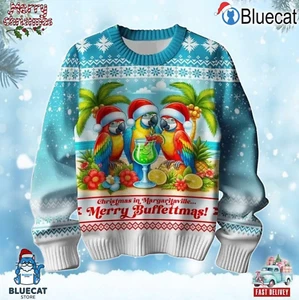 BG Jimmy Buffett Christmas In Margaritaville Merry Buffettmas Ugly Sweater - Bild 1 von 3