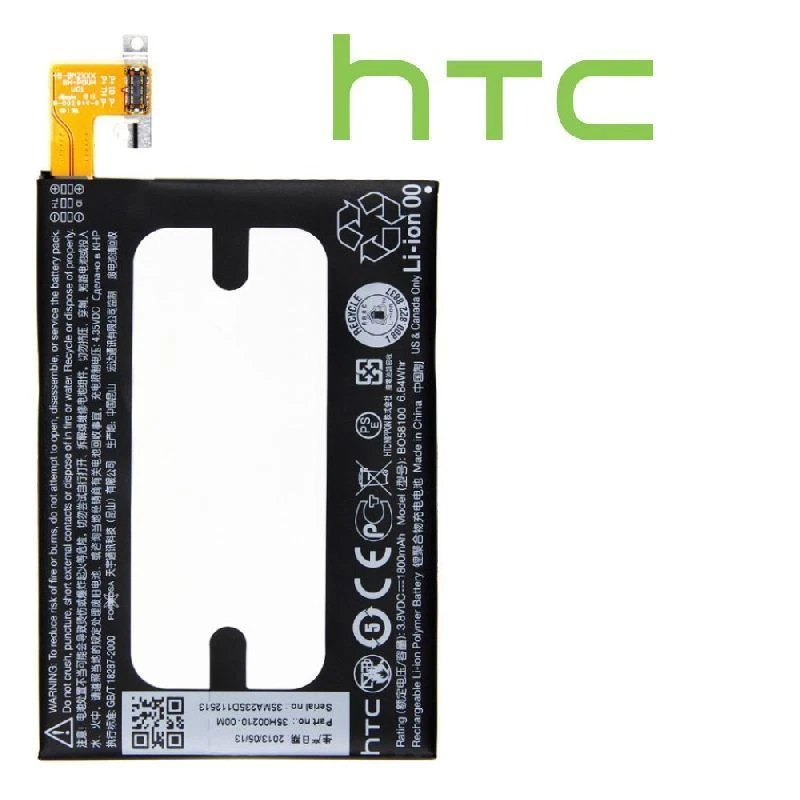 BATTERIA 1800Mah ORIGINALE HTC per ONE M4 BO58100 601N M7 MINI 35H00210-00M - Immagine 1 di 1