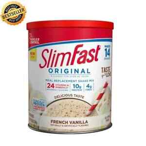 SlimFast Meal Replacement Powder Original French Vanilla Weight Loss 14 Servings