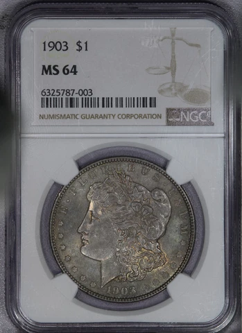 1903 Morgan Silver Dollar $1 NGC MS64 - Super Original! Cover