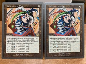 2x MTG - Jack-in-the-Mox - Unglued Regular Rare #75 - Picture 1 of 2