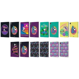 OFFICIAL PEANUTS SNOOPY ALOHA DISCO LEATHER BOOK WALLET CASE FOR APPLE iPAD - Picture 1 of 13