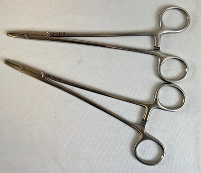 Par de soportes de aguja Mayo Hegar simetría 10-1819 7" mandíbula rechoncha cirugía general Foto 1 de 4