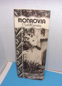 Antique Monrovia California Souvenir Tourist CA Travel Brochure Booklet - Picture 1 of 6