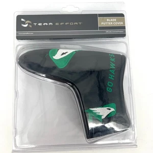 Team Effort North Dakota Hawks Golf Blade Putter Cover New Green Black White - Picture 1 of 4