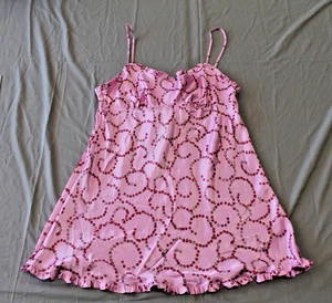 Victoria's Secret Angels Schlupfkleid M rosa Satin Babydoll rote Rosen Valentinstag - Bild 1 von 10