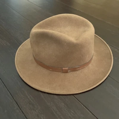 Chapéu Pendleton 100% Lã Virgem Fedora Marrom com Pulseira de Couro A199-722 EUA - Imagem 1 de 4