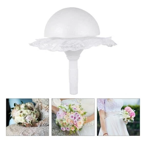 Hemisphere Lace Flower Holder Bouquet Form Office Man Bridal Supplies - Picture 1 of 12