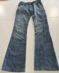 X2 Denim Laboratory Jeans Womens 10 Blue Denim Flare Leg Casual 5 Pocket - Picture 1 of 7