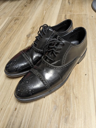 OXFORDS DA UOMO CLARKS CRAFTMASTER ""RONNIE LIMIT"" PELLE NERA TAGLIA 11 5
