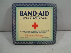 Seltene Pflaster Speed Bandagen Blechdose 1926 Johnson&Johnson mit Anleitung WOW! - Bild 1 von 6