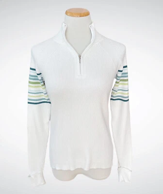 Suéter Daisy Fuentes Sport Cuarto Cremallera Acanalado Manga Larga, Talla M Foto 1 de 4