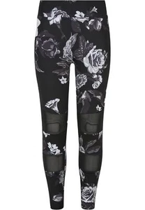 Urban Classics Kids Girls Tech Mesh Aop Leggings Kidswear Girl Stretch Jersey - Picture 1 of 11