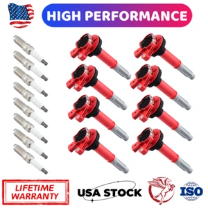 8X Spark Plug and Ignition Coils Pack For F-150 F150 2011 2012 2013 2014 5.0L V8 - Picture 1 of 12