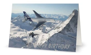 TARJETA DE CUMPLEAÑOS AIRBUS A380 - NUEVA EDICIÓN LIMITADA - Imagen 1 de 3