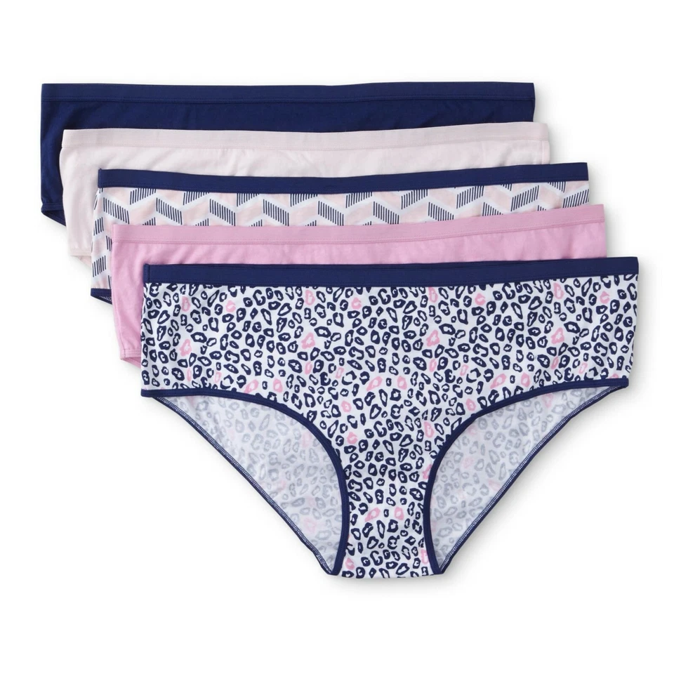 Joe Boxer女式大码100%纯棉时髦5件套内裤内衣 — 第 1/2 张图片