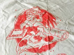Surfer Boy Pizza Tee Shirt White XL Stranger Things FREE SHIPPING - Picture 1 of 6