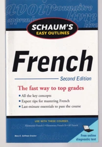SCHAUM'S EASY OUTLINE FRENCH, 2ND Edition by Mary Coffman Crocker (2011 TPB){R1} - Foto 1 di 3