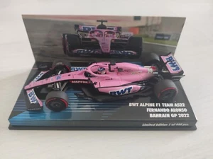F1 Alpine A522, Alonso, Bahrain GP 2022, Limited: 444 pcs., Minichamps, 1:43 - Picture 1 of 3