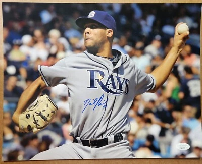 David Price Tampa Bay Rays Vanderbilt Medias Rojas Dodgers Autografiado 11x14 JSA Foto 1 de 2