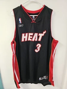 Maglia Reebok Authentics Dwayne Wade #3 Miami Heat NBA uomo 2XL +2 lunghezza cucita - Foto 1 di 10