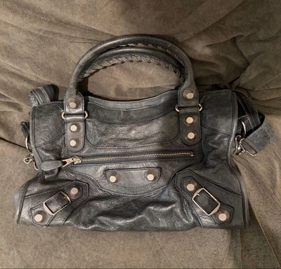 Balenciaga Giant City Antracita Gris Oscuro Cuero 2 Vías Hombro 173084 Foto 1 de 4