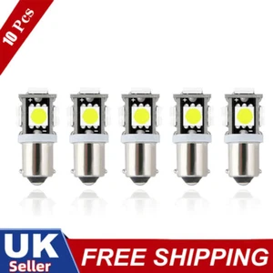 10x BA9S Bayonet LED Light Bulb 5SMD 5050 White Parker 12V Car Globes Interior - Picture 1 of 7
