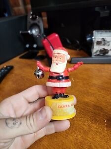 Vtg Kohner Brothers Push Button Santa Puppet Toy W/ Bell Hong Kong