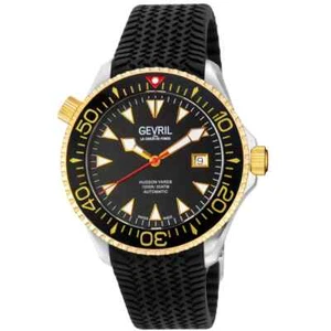 Gevril Men 48802 Hudson Yards Swiss Automatic Diver Rotating Ceramic Bezel Watch - Picture 1 of 10
